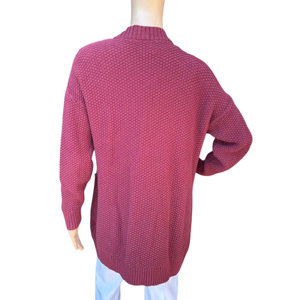 GAP Chunky Open-Front Cardigan - Raspberry Pink - Picture 4 of 5
